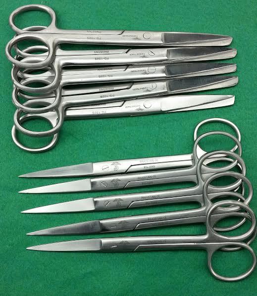 10 O.R Dressing OPERATING Scissors SHARP/SHARP & S/B 5.5" ROUND PATTERN SURGICAL