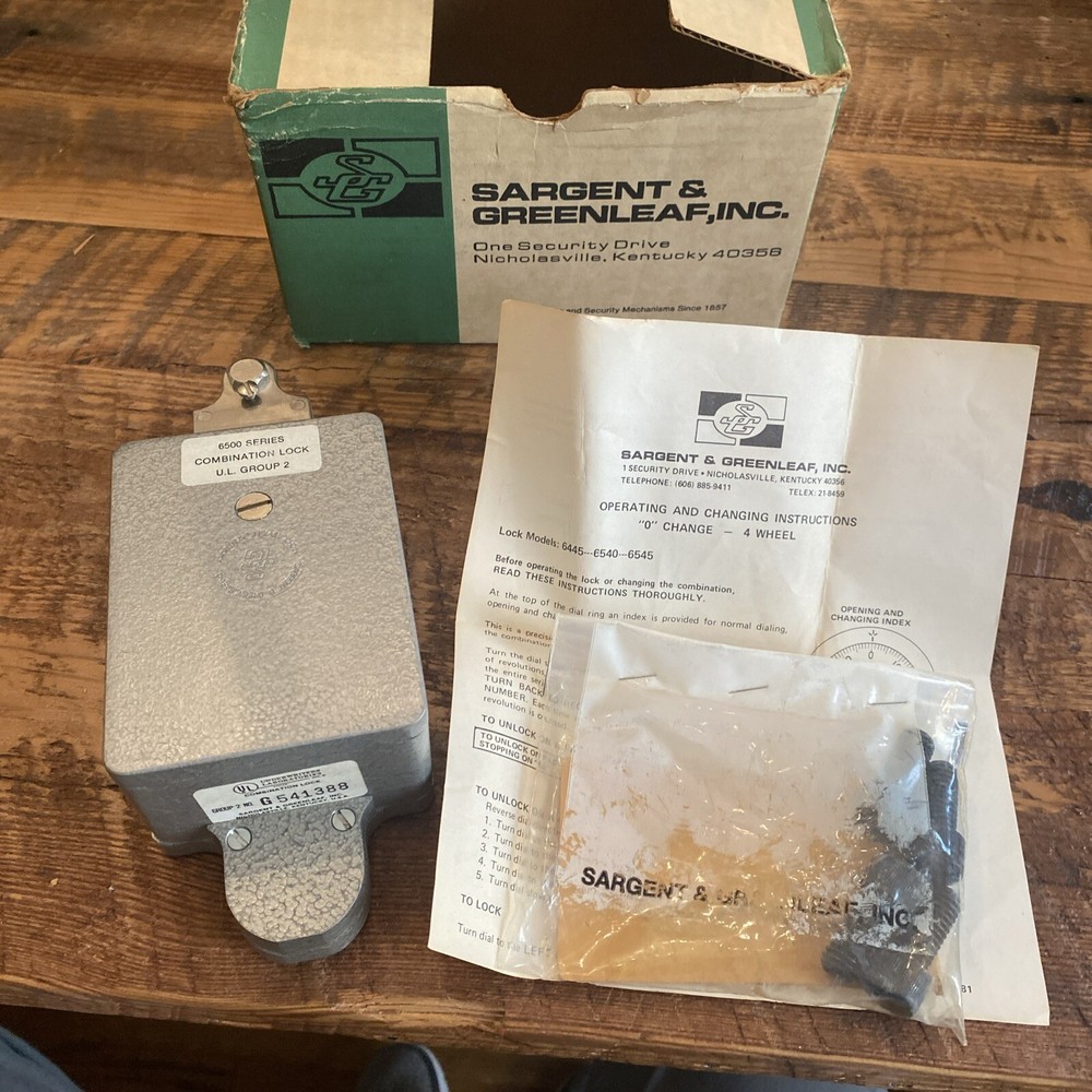 Sargent and Greenleaf 6500 Series Combination Vault Lock