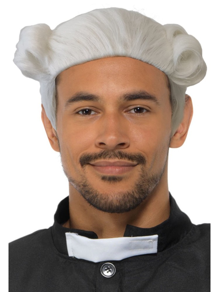 White Colonial Legislator Wig Costume Accessory