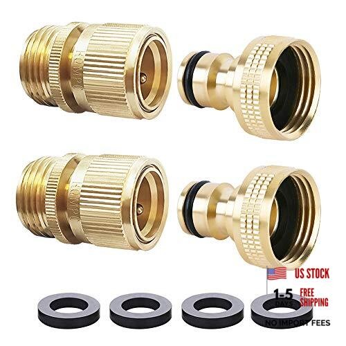 Garden Hose Quick Connect Solid Brass Quick Connector Garden Hose 2 Sets