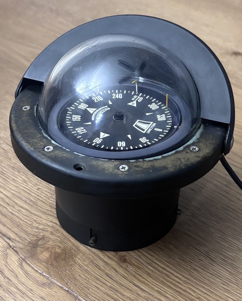 Ritchie FN-201 Marine Compass Binnacle Mount Dome Light Boat Compass Untested