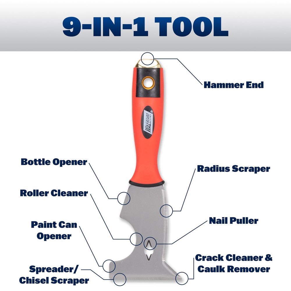 WAL-BOARD TOOLS Deluxe Drywall Finishing Tool Kit, Mud Pan, MultiTool, Taping...