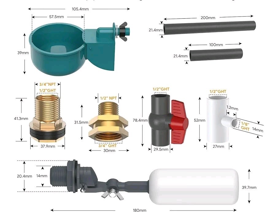 Automatic Chicken Waterer System for Continuous Fresh Water, DIY Chicken...