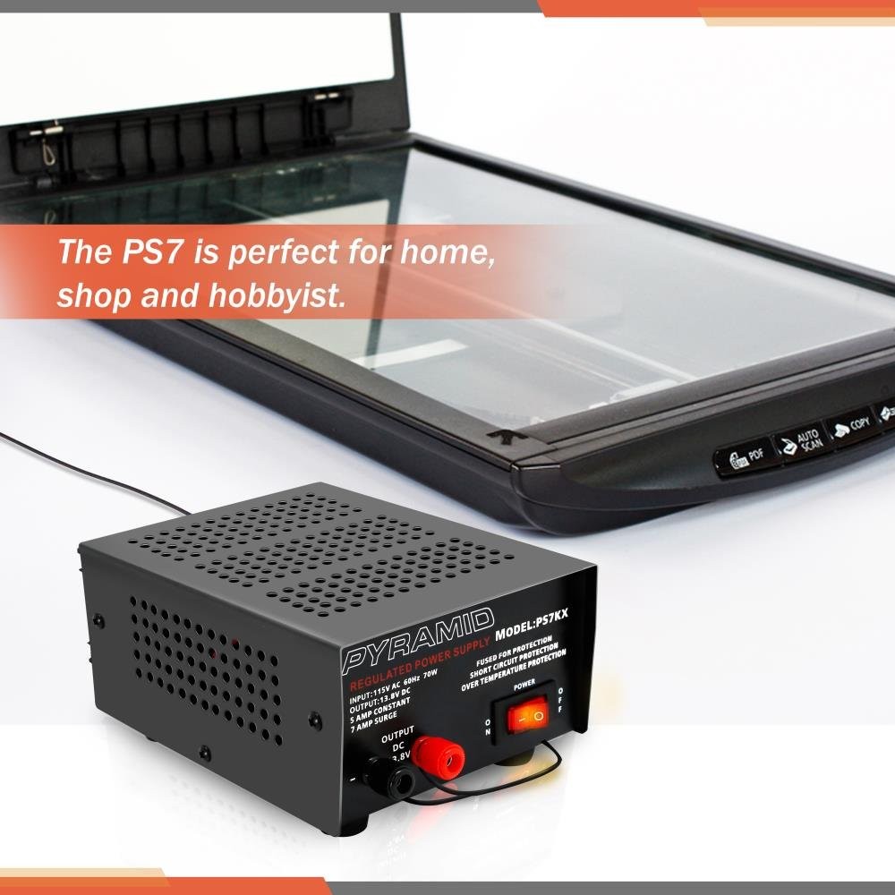 Pyramid Universal Compact Bench Power Supply - 5 Amp Linear Regulated BLACK
