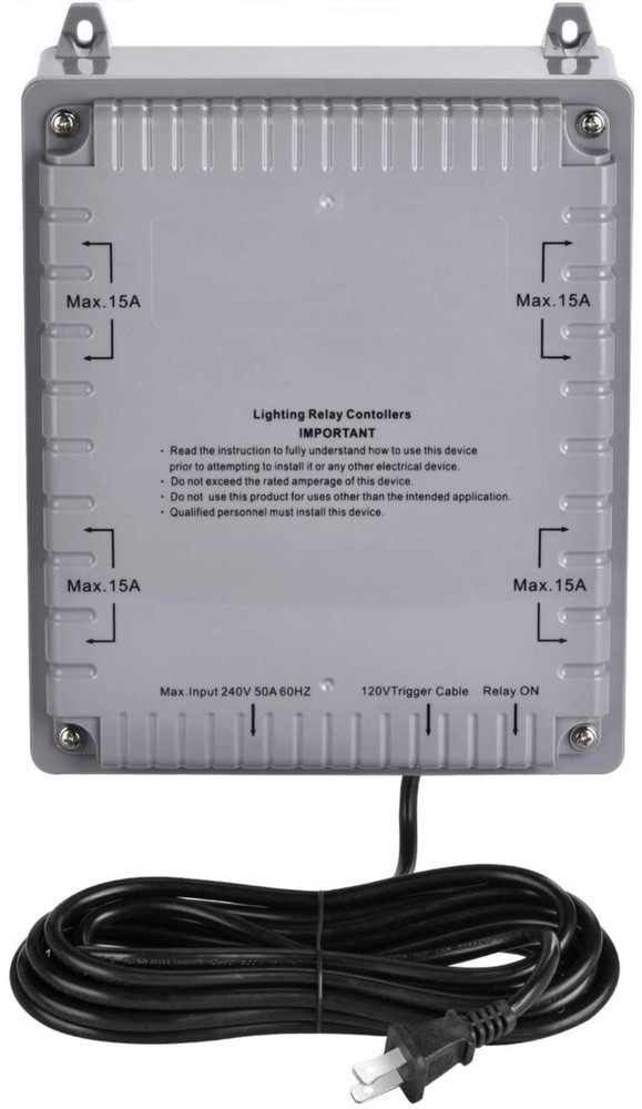 Adini 8000W 8-Light Relay Controller with Trigger Cord for Hydroponics Indoor