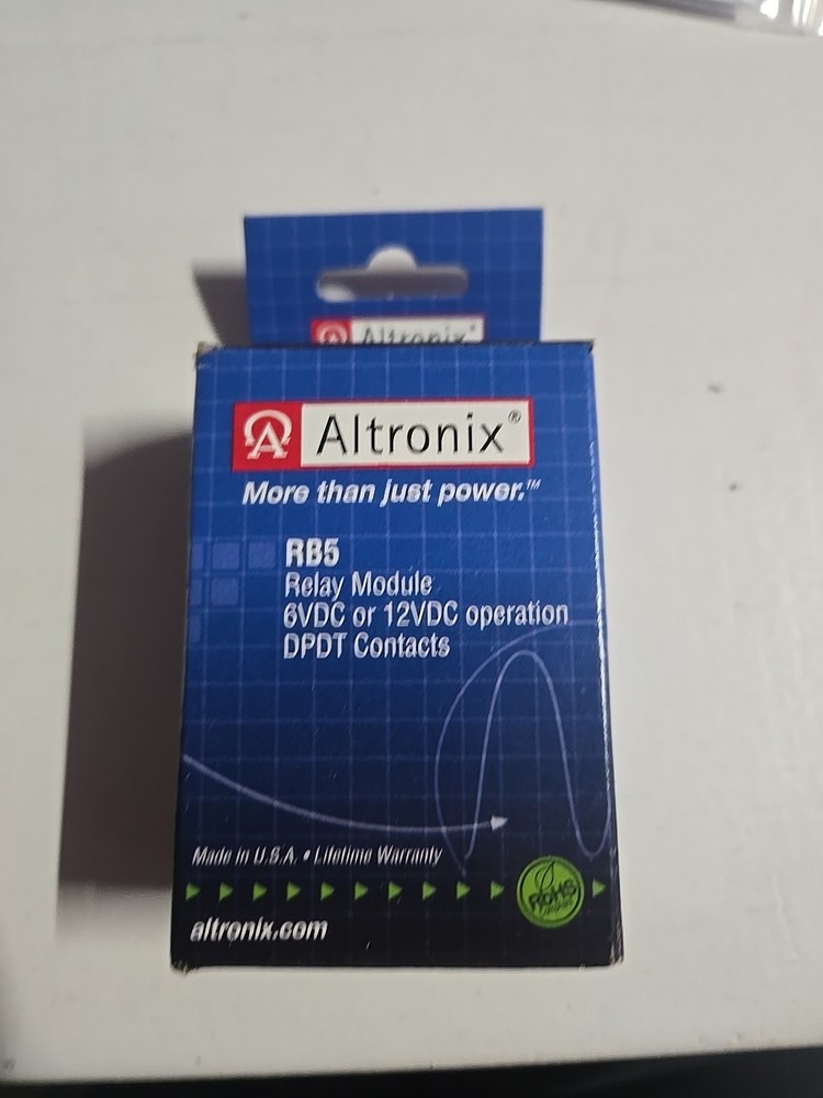 Altronix RB5 Relay Module 6 VDC or 12 VDC DPDT Contacts