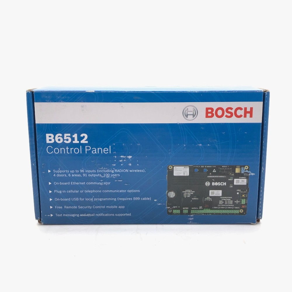 NEW Bosch B6512 Alarm Access Security Control Panel 4 Doors, 6 Area, 91 Input