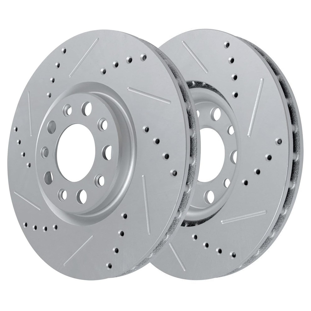 4pc Front Drilled Rotors Ceramic Pads for 2016 2017 2018 2019-2023 Jeep Cherokee