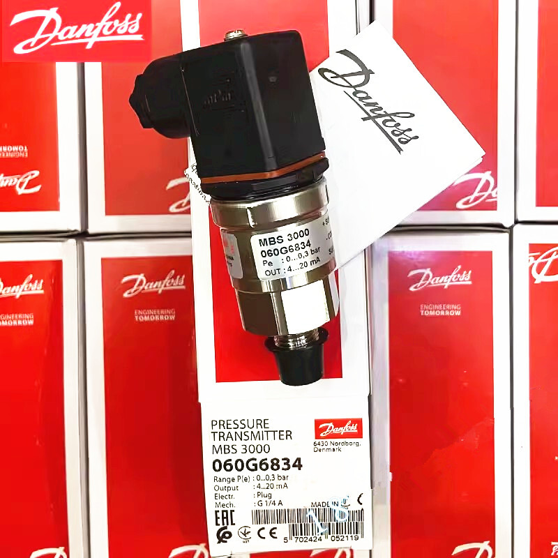 1pcs Danfoss Pressure Transmitter Sensor MBS3000 060G6834 0-0.3bar