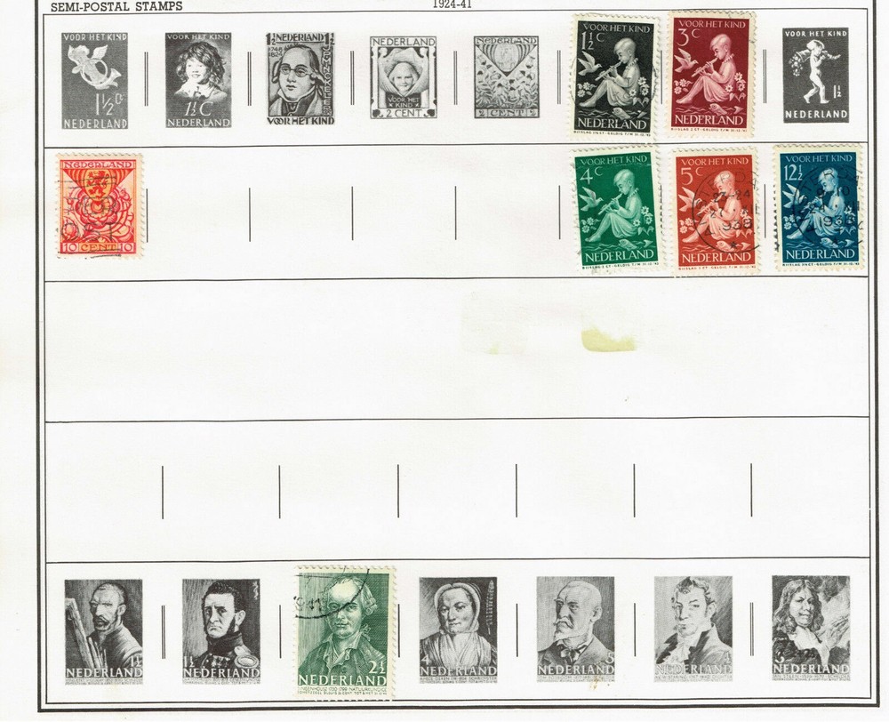 112 Netherlands 1944-1969 stamps