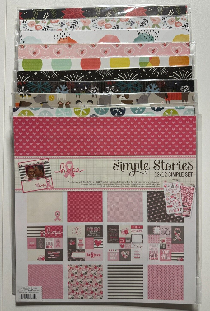 Simple Stories 12 x 12 Simple Sets-Multiple Variations Available-You Choose