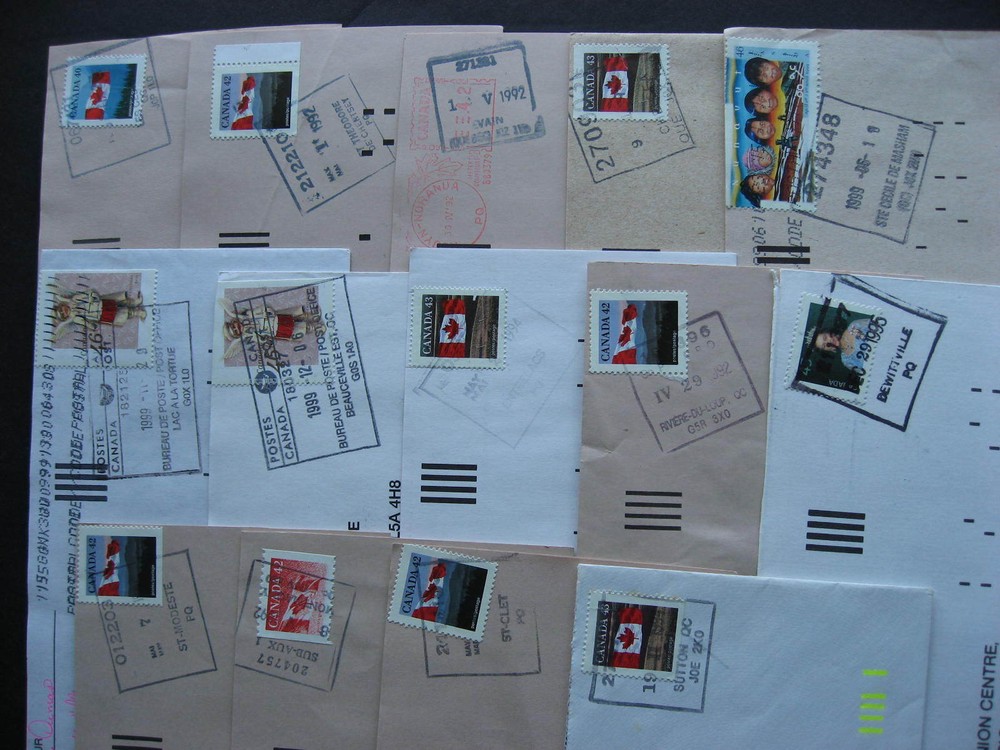 CANADA 14 Quebec mostly POCON cancels on cover (possible duplicates)