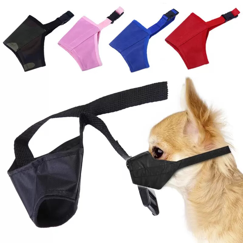 Dog Muzzle Anti Stop Bite Barking Biting Chewing Training Pet Soft Light Nylon