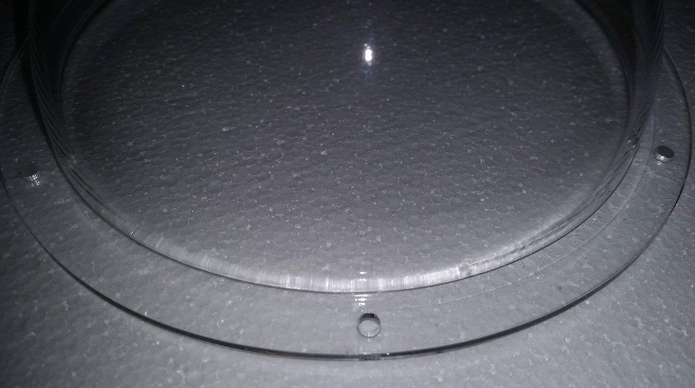 SUPREMETECH Acrylic Dome/Plastic Hemisphere - Clear - 6" Diameter, 1/2" Flang...