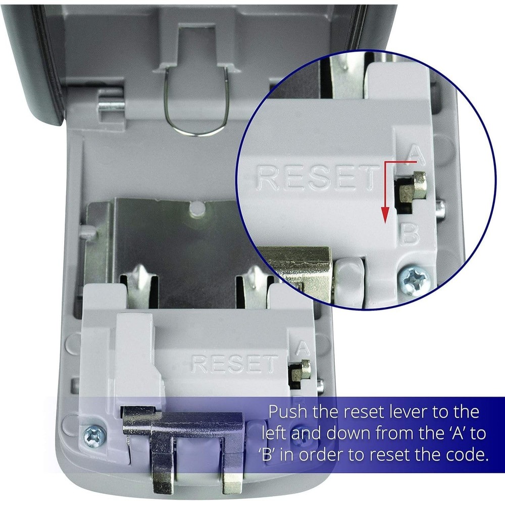 Lock Box for Keys with Code, Wall Mount Key Lock Box Combination, 4-Digit Res...