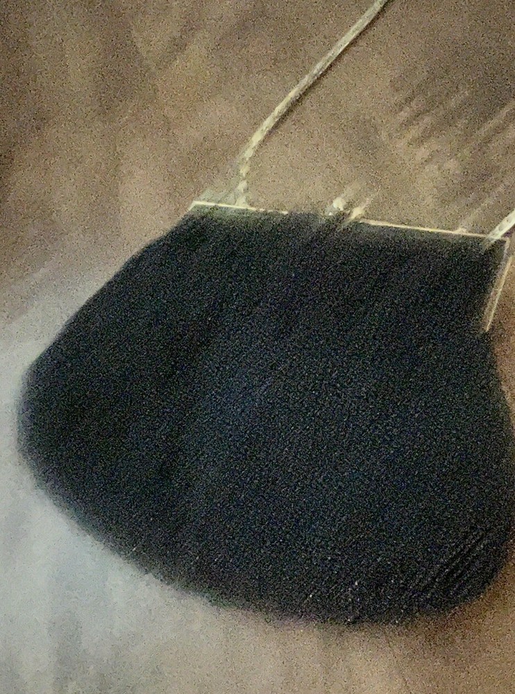 Vintage Purse Black Gold Sequin Great Condition