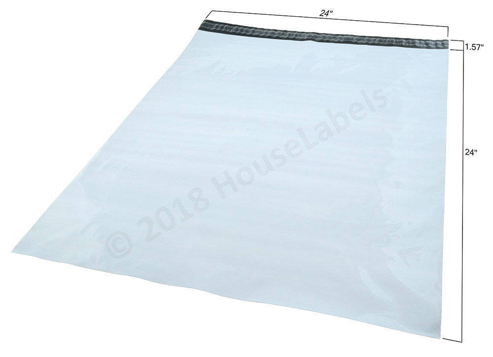 24x24 - #8 - POLY MAILERS - (25) Bags - 2.35 MIL Thick Shipping Envelopes