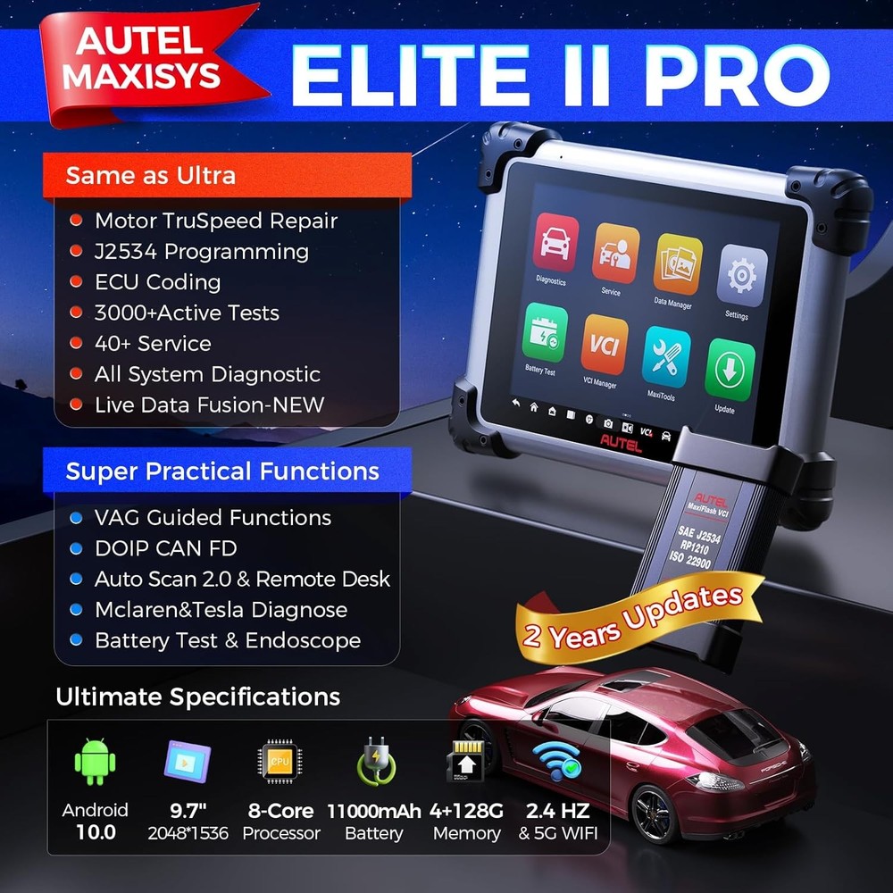 2026 Autel MaxiSys Elite II PRO ULTRA Scanner J2534 ECU Programming Coding Tool