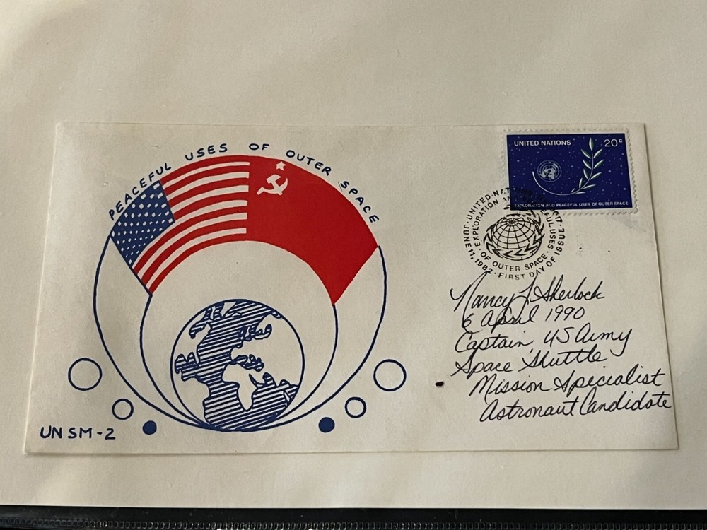 Nancy Sherlock signed cover NASA Space Shuttle Astronaut