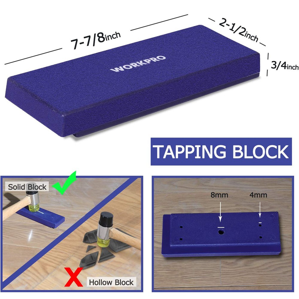 WORKPRO Laminate Wood Flooring Installation Kit Double-Faced Mallet Pull Bar Set