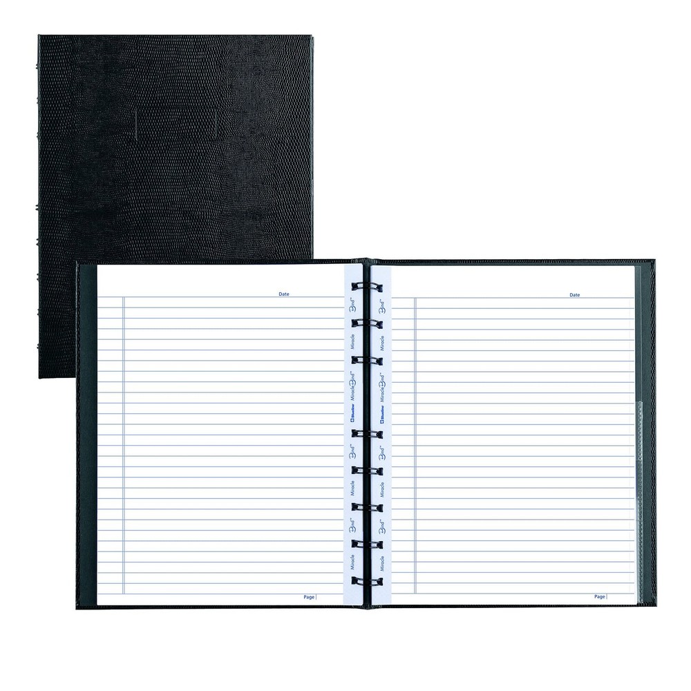 Blueline MiracleBind™ Notebook, Lizard-Like Hard Cover, 150 Repositionable