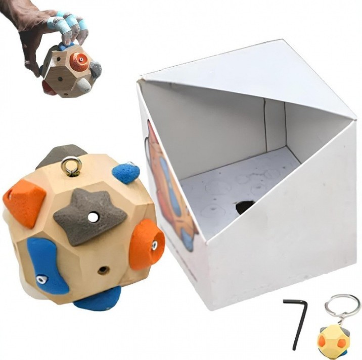Portable Handcrafted Boulder Block Multi-Function Climbing Training Block Ball