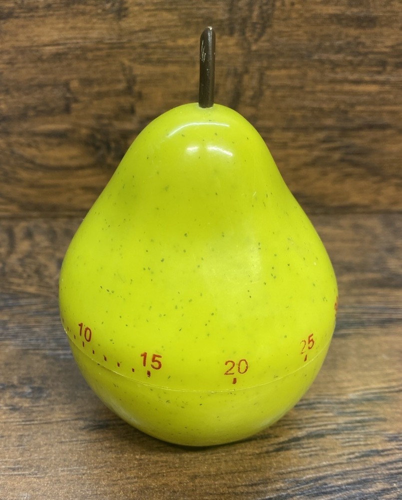 Retro Pear Shaped Kitchen Timer 60 Minute Mechanical Cooking Timer Green