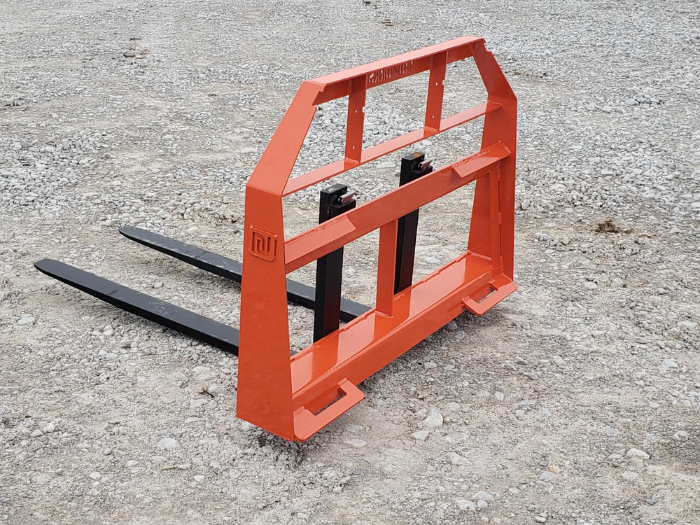 48" Root Grapple and 42" Long Pallet Forks Quick Attach Attachment Combo Package