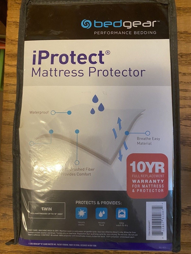 BEDGEAR PERFORMANCE Bedding iProtect Waterproof Mattress Protector Twin NEW