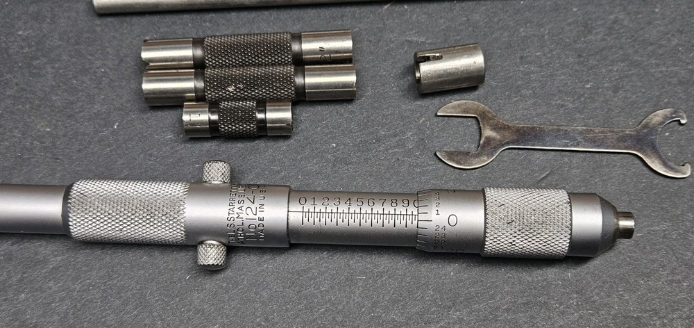 Starrett 8" - 32" Inside Micrometer No. 124-C Internal 4 Rods Inspection
