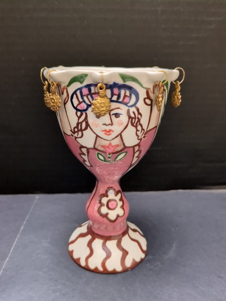Original ELEE KOPLOW Ceramic Miriam's Cup - Passover Pesach HAND SIGNED Judaism