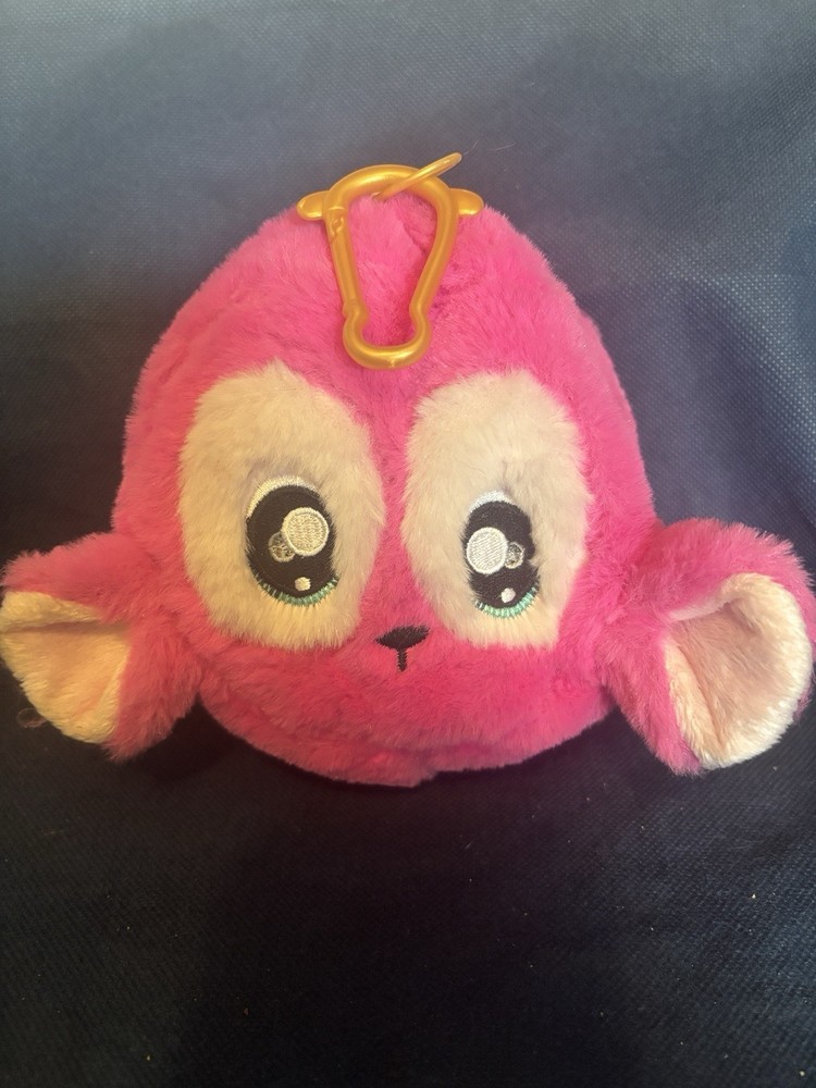 Plush Monkey Backpack/pouch with Zipper medium size (Na! Na! Na! Surprise!)pink