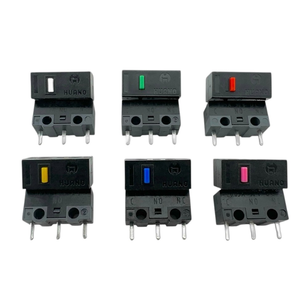Huano Black Shell 3-Pin Mouse Micro Switch - 3-10M Clicks