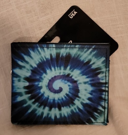 BLUE TIE DYE SPIRAL BI-FOLD WALLET