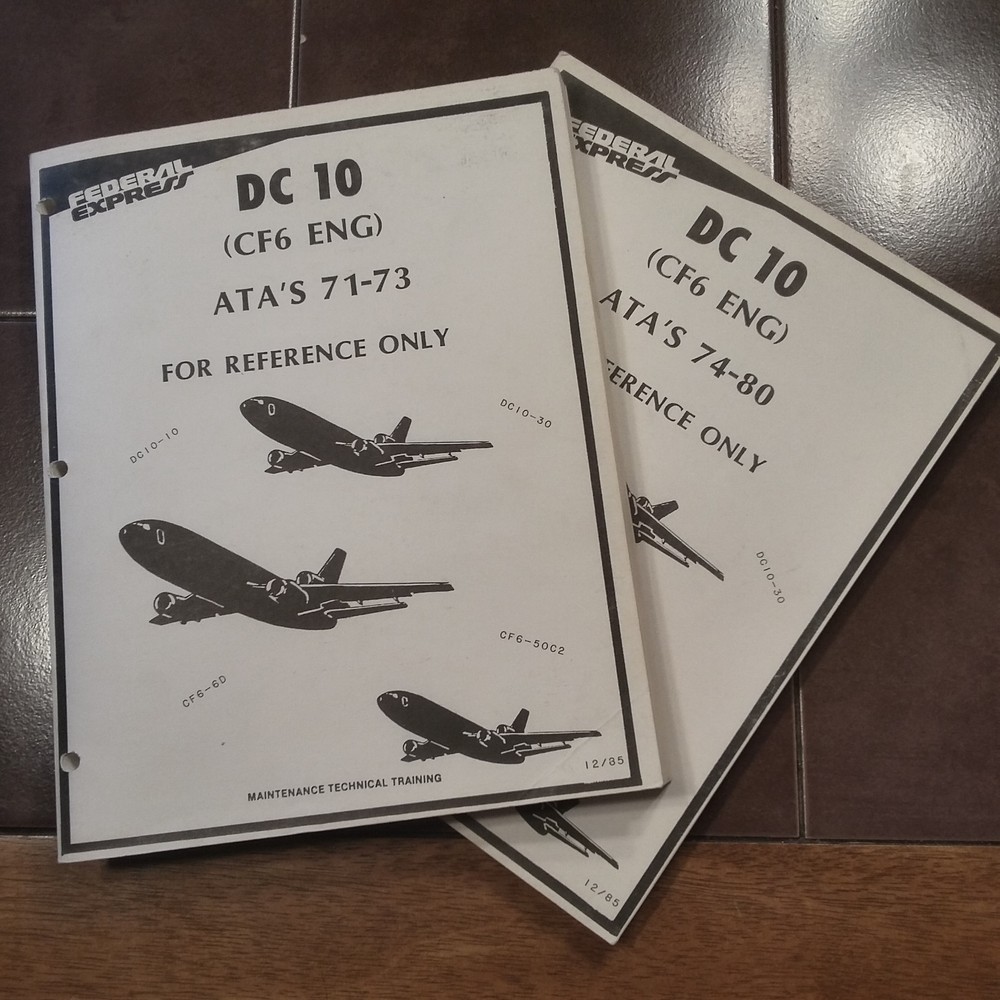GE CF6 Engine Maintenance Training Manuals,  a 2 Vol. Set