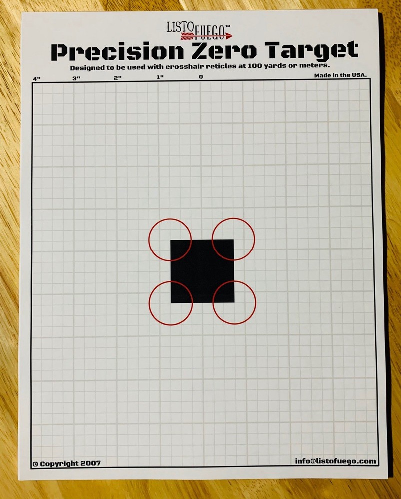 Zeroing Targets (75 Paper Targets) for Sighting in, Shooting Range