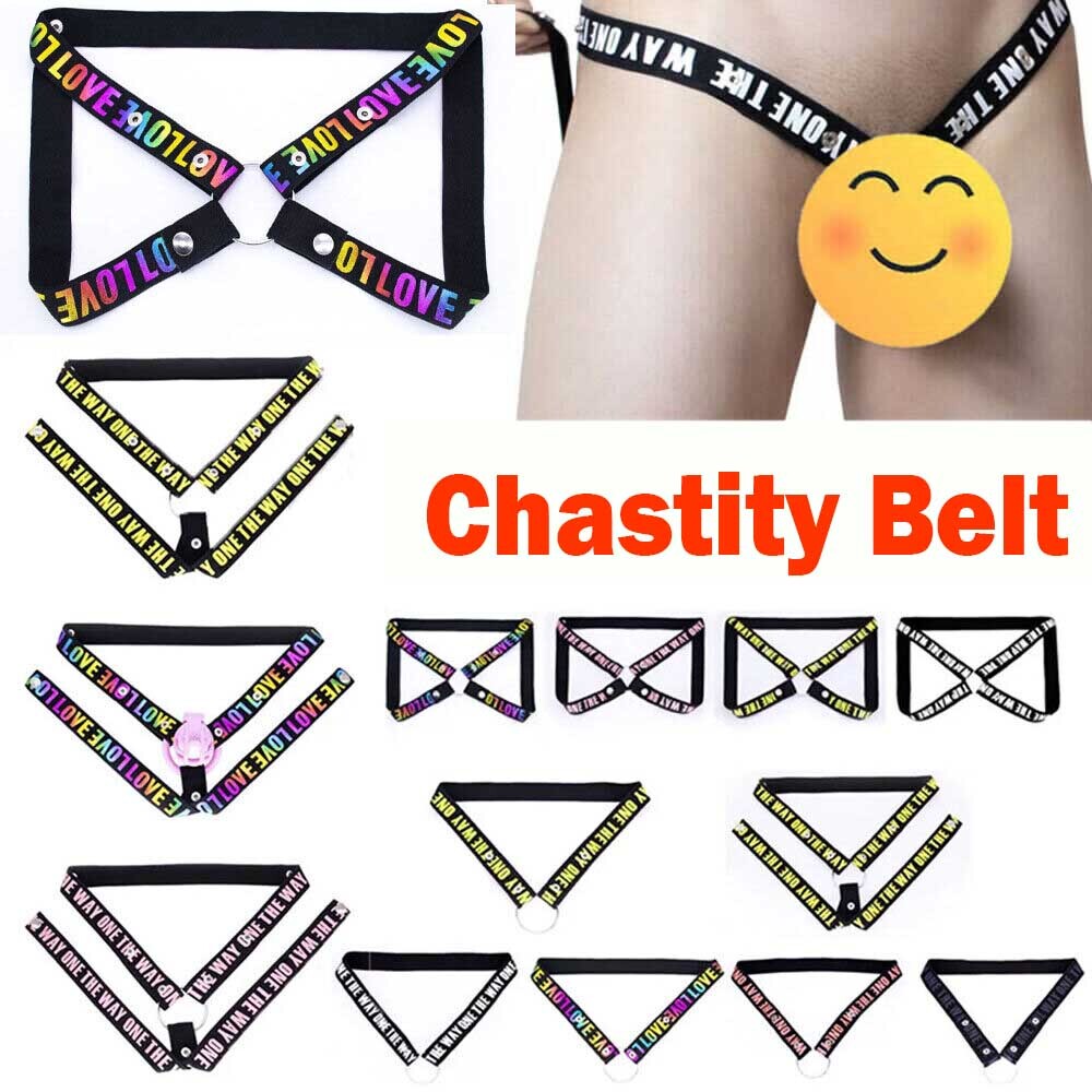 Chastity Cage Assist Strap Binding Pull Lock Ring Anti-dislodging Underwear US
