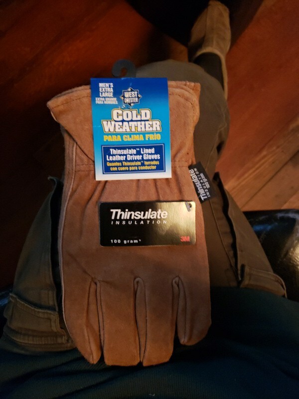3M Thinsulate Insulation Cowhide Leather Gloves Size EXTRA Large