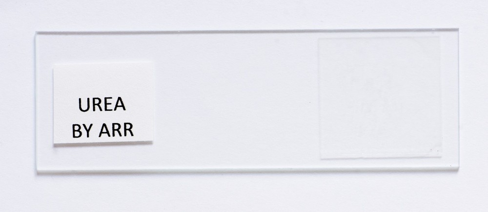Microscope slide of UREA for polarized light
