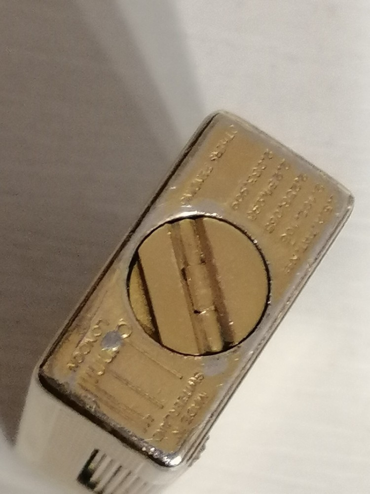 DUNHILL CIGARETTE LIGHTERS ONE CASED GOLD PLATED BOTH USED