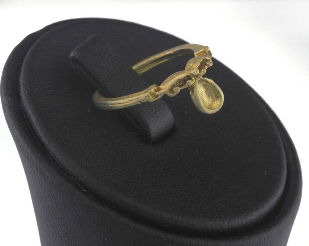 Ring Adjustable Ring Bezel - Raw brass (15mm 4US inner size - Adjustable ) 2693