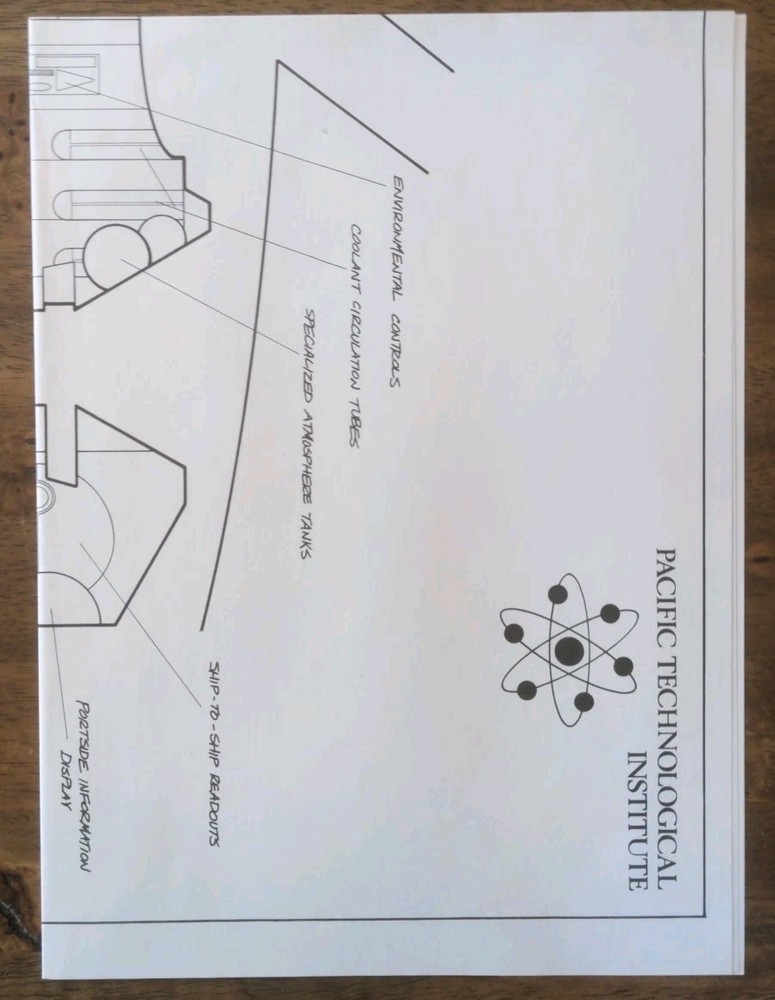 Vintage Martian War Machine Blueprints, Complete Set Of 4 Sheets.