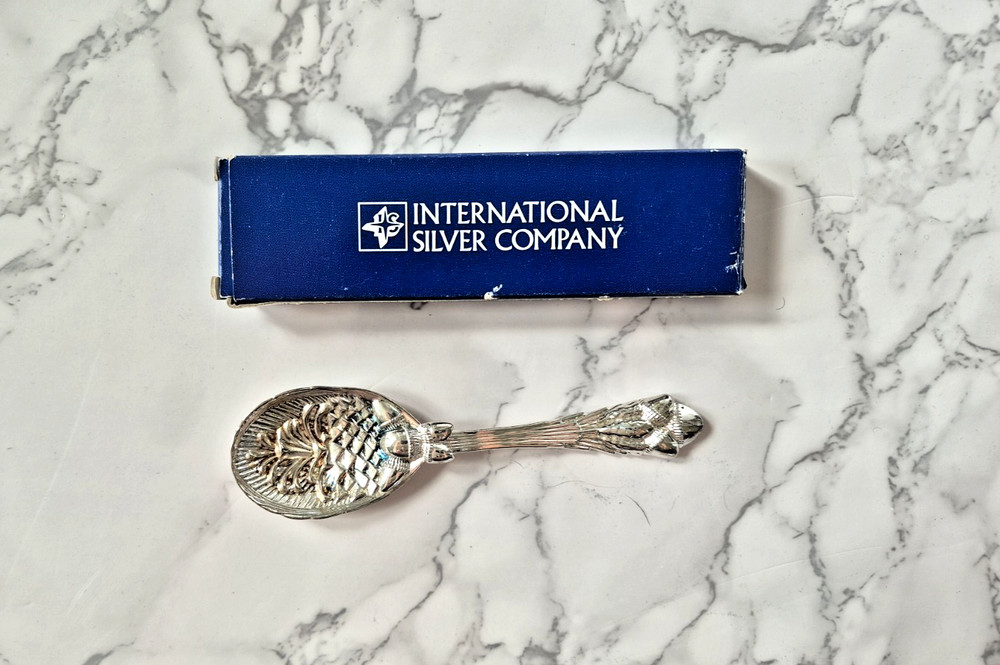 International Silver Co. Pineapple Design Serving Spoon - Silver Plated - New
