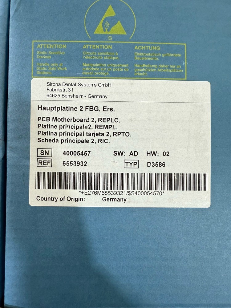 Sirona Cerec Ineos X5 PCB Motherboard