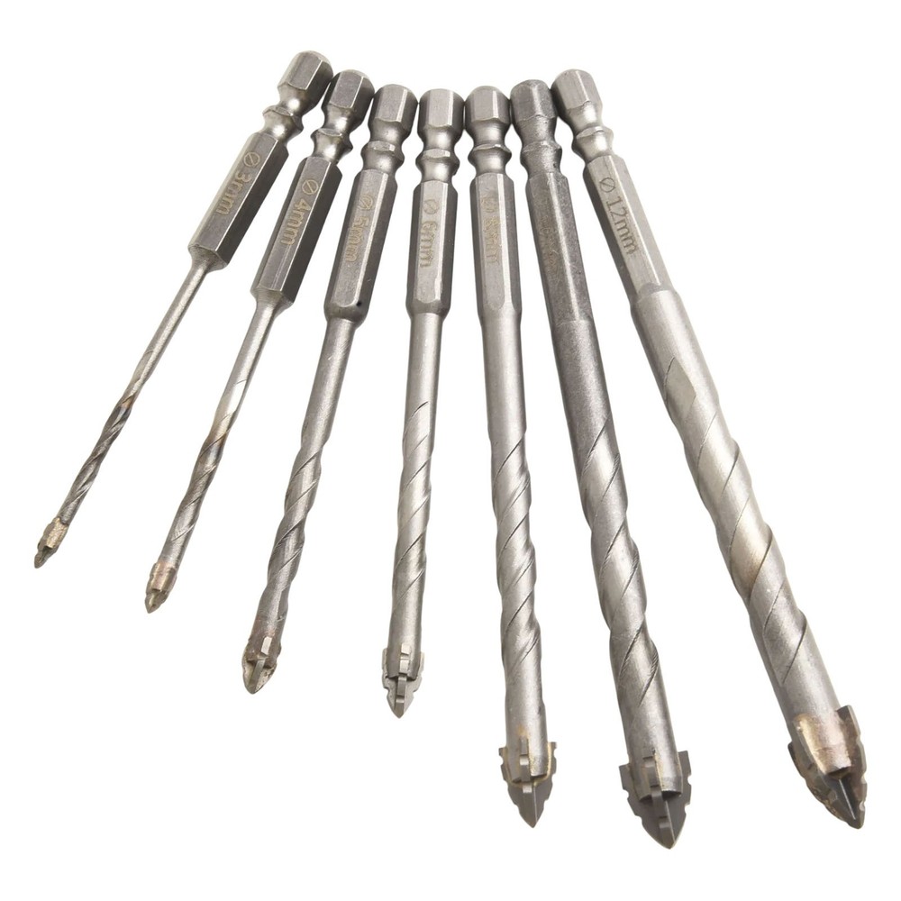 Efficient Punching with 7pcs Eccentric Drill Bits for Various Materials