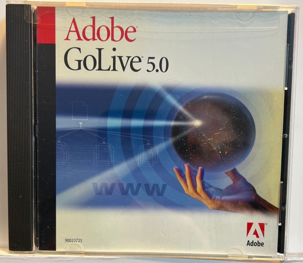 Adobe GoLive 5.0 PC Software Windows Edition With Serial Number *Very Good*