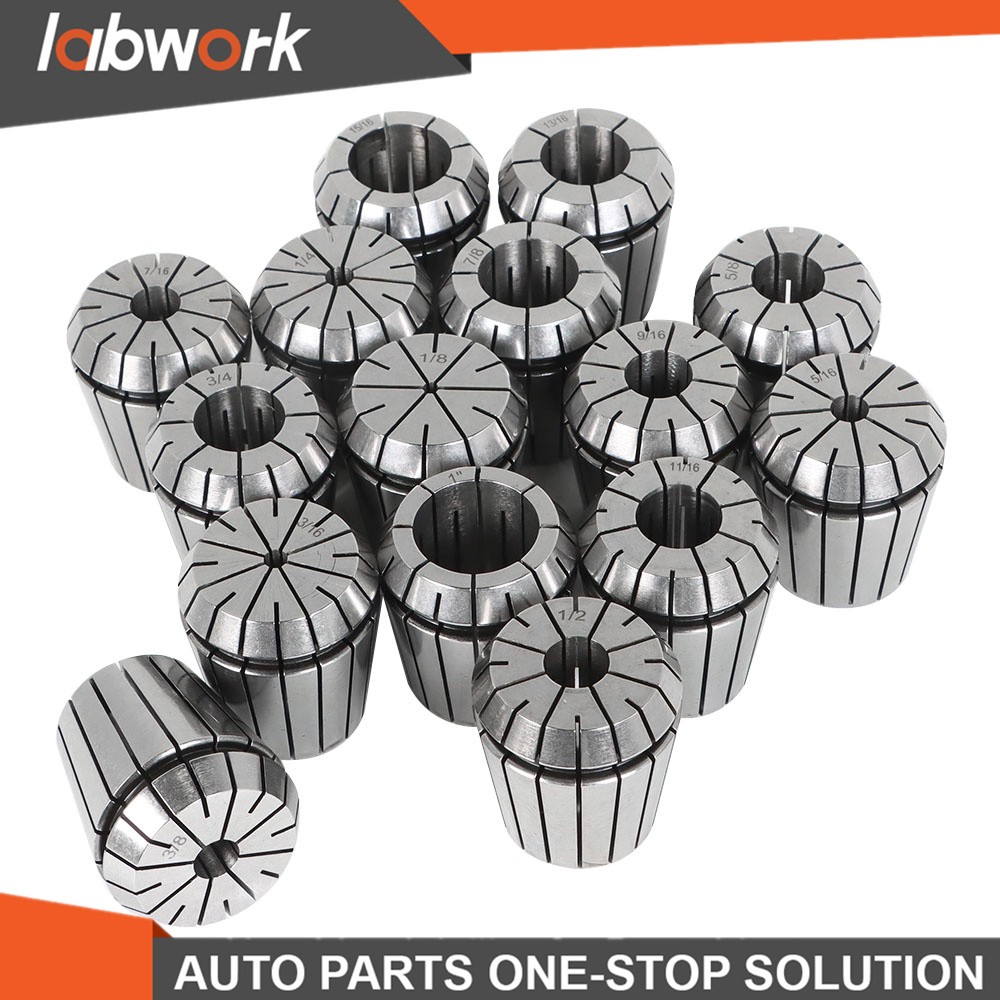 Labwork 17Pcs MT3 ER-40 Set Spring Collet Chuck Set 0.015" Precision