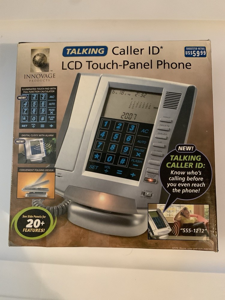 Innovage Phone Talking Caller ID LCD Touch Panel Land Line Silver
