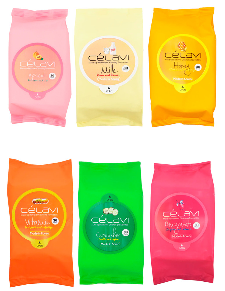 Celavi Makeup Remover  CLEANING WIPES - 1Pack  (30 Sheets)    Select the Essence