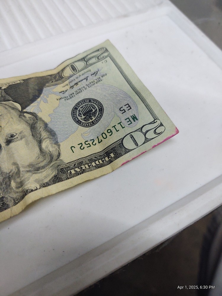 2013 Error $20 Twenty Dollar Bill excessive ink Bleed thru
